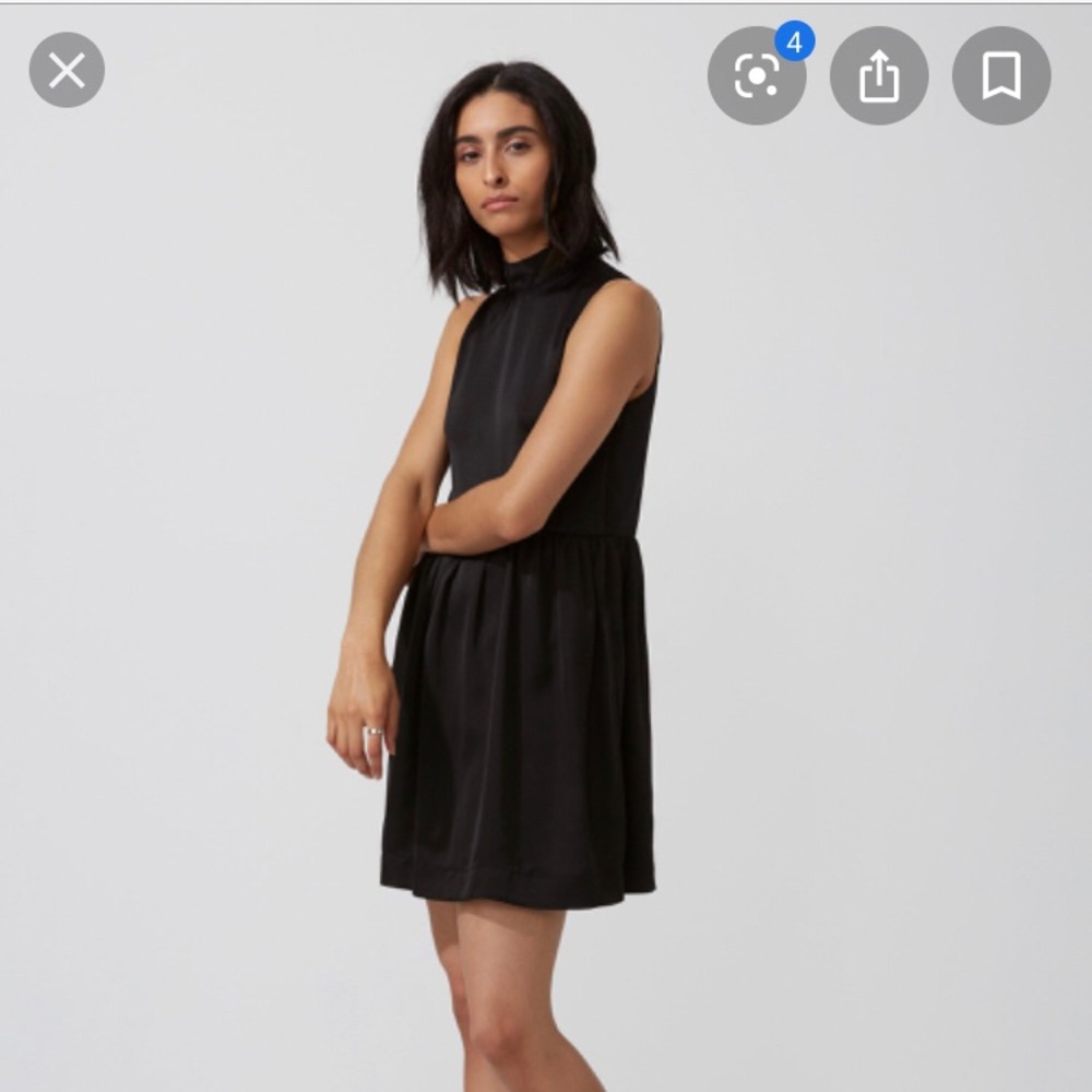Frank and Oak satin mock neck dress (S)